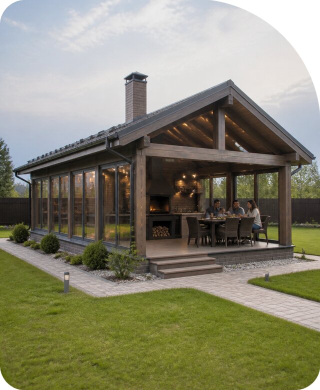 Гриль домик под ключ в Вязьме по цене от 359870 р. | РадиДОМА-Взь