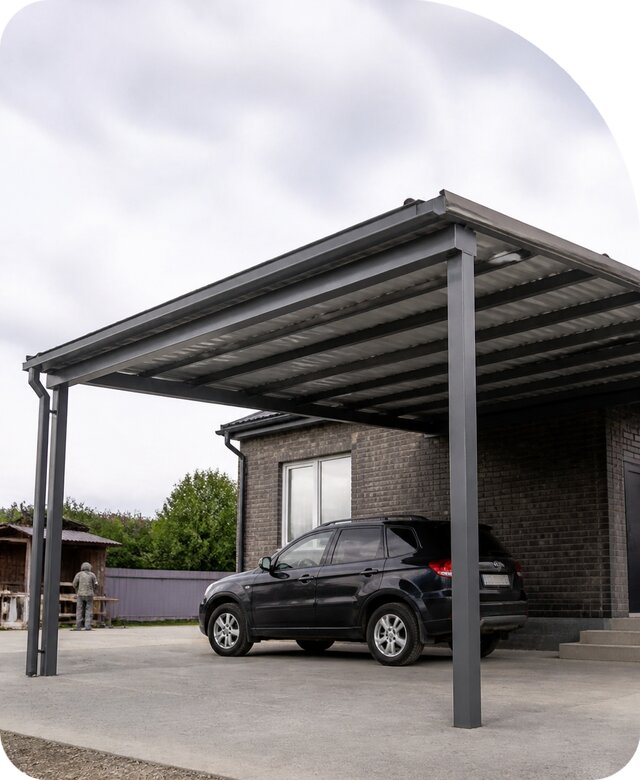 Навес из профнастила в Вязьме по цене от 5655 р. | РадиДОМА-Взь